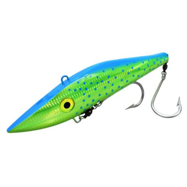 Bost Neon Wahoo Trolling Lure - 8oz Dart Shape, 13 Inch Skirted, High Speed 6-16kn - Handmade In USA