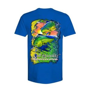 SALT BANDITS Blue Turtle Performance Short Sleeve T-shirt