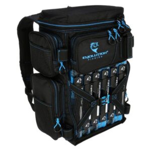 EVOLUTION 3600 Drift Series Tackle Backpack w/ Rod Holders and Quicklatch Trays