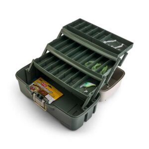 PLANO Three Tray Tackle Box - Green/Tan